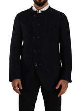 Dolce & Gabbana Gray Alpaca Button Down Men Coat Jacket -   -  Dolce & Gabbana.